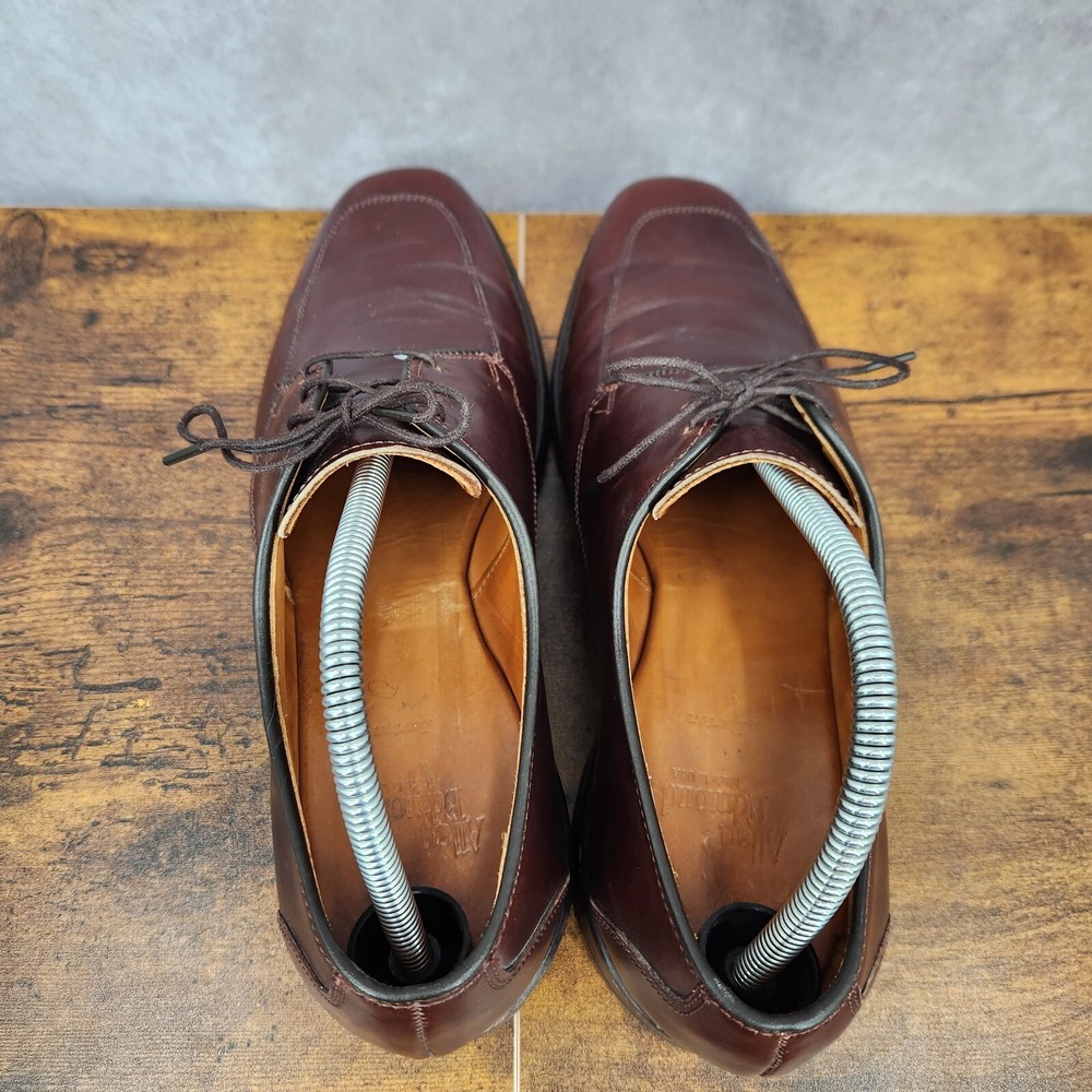 Allen Edmonds Burton Oxford Shoes Mens 8.5 D Brown Leather Apron Toe Dress Shoes - Picture 8 of 12